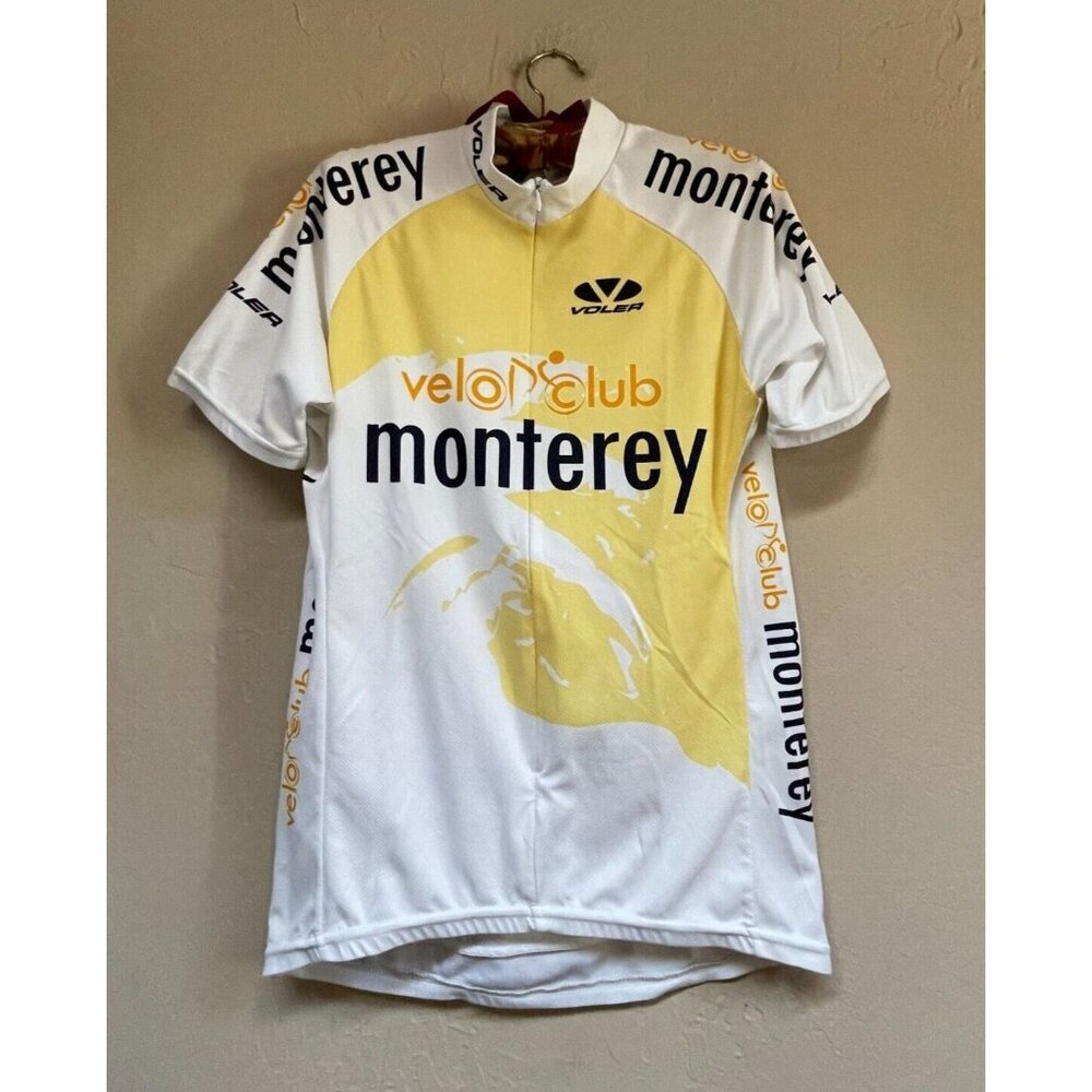 Voler Club Monterey Women's Short Sleeve 3/4 Zip Cycling Jersey Top Medium White